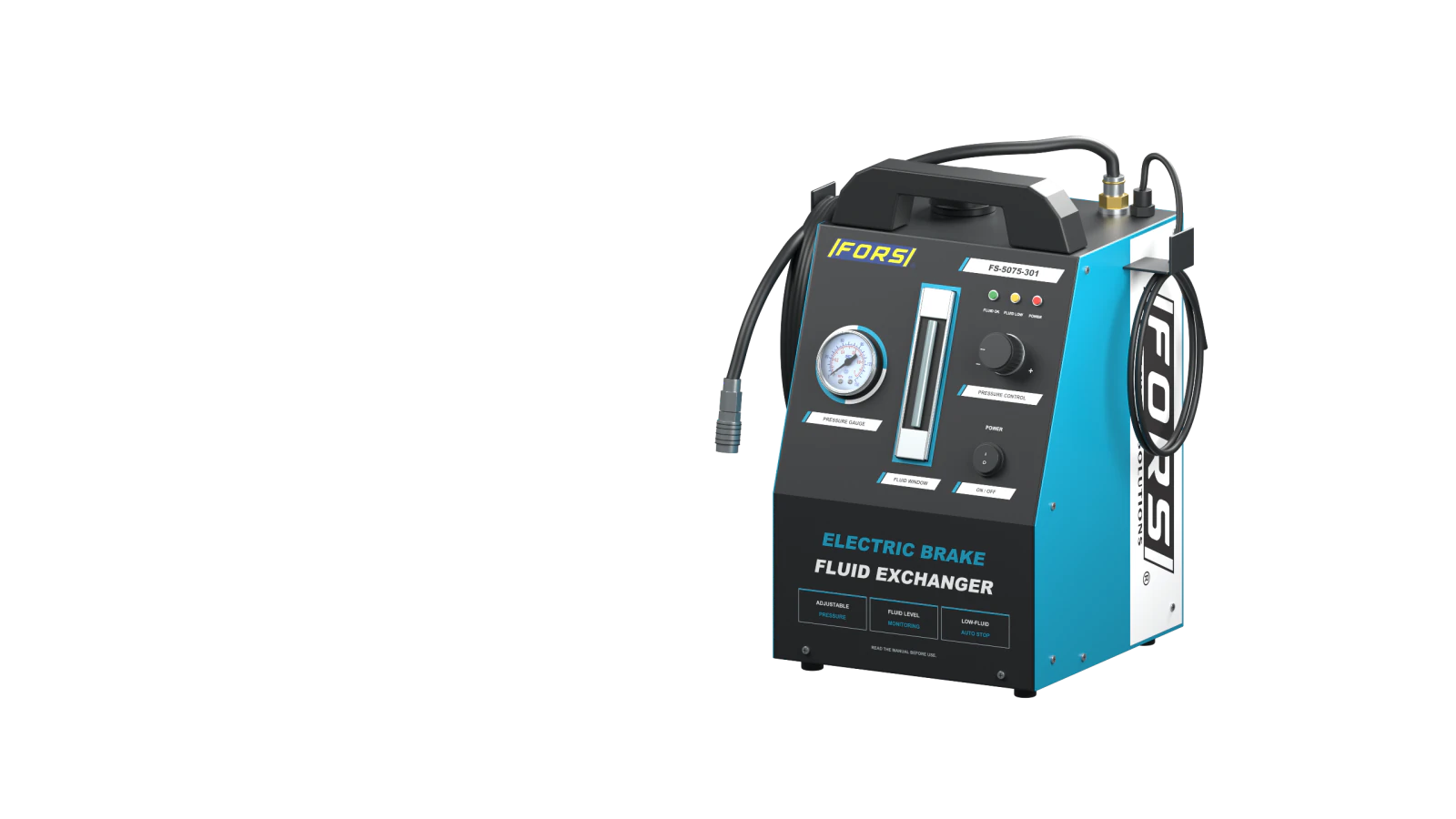 FS-5075-301 electric brake fluid changer — source-verified 3D product preview, not a photograph